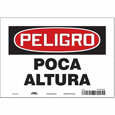 Safety Sign 7 in x 10 in Vinyl