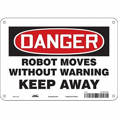 Safety Sign 7 inx10 in Polyethylene