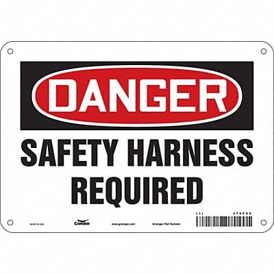 Safety Sign 7 in x 10 in Aluminum