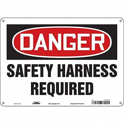 Safety Sign 10 inx14 in Polyethylene