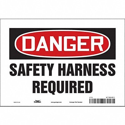 Safety Sign 7 inx10 in Vinyl