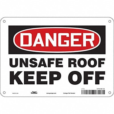 Safety Sign 7 in x 10 in Polyethylene