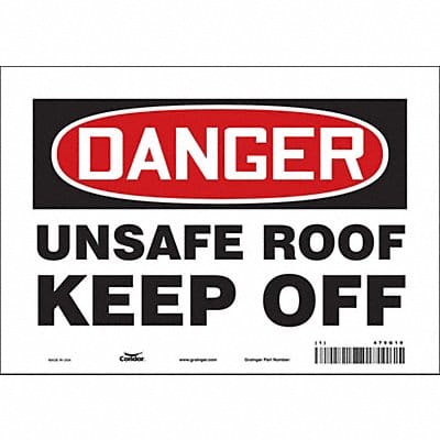 Safety Sign 7 inx10 in Vinyl