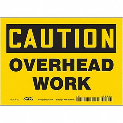 Safety Sign 5 in x 7 in Vinyl