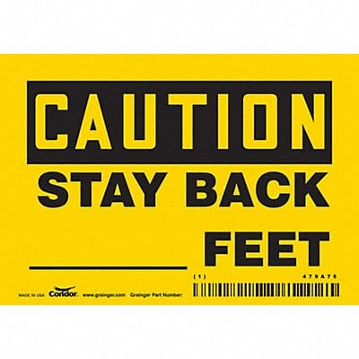 Safety Sign 3.5in x 5in Vinyl