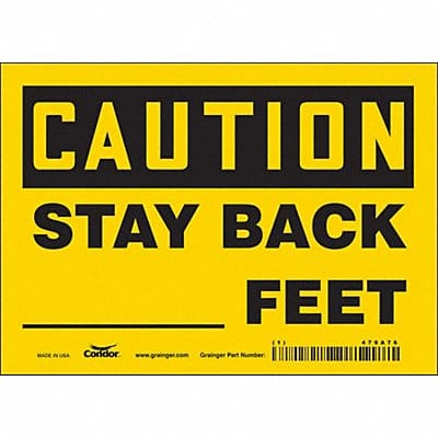 Safety Sign 5 inx7 in Vinyl