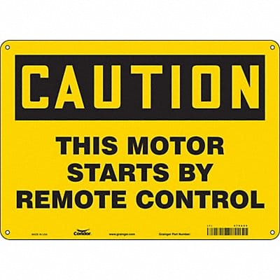 Safety Sign 10 in x 14 in Polyethylene