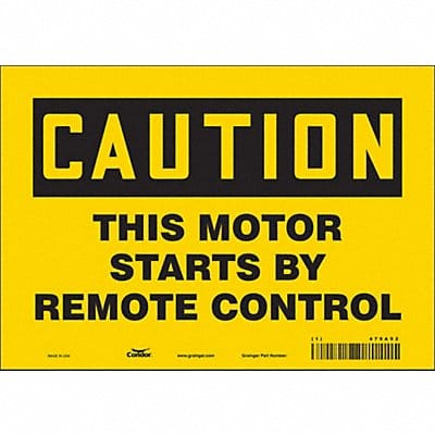 Safety Sign 7 in x 10 in Vinyl