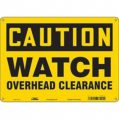 Safety Sign 10 inx14 in Polyethylene