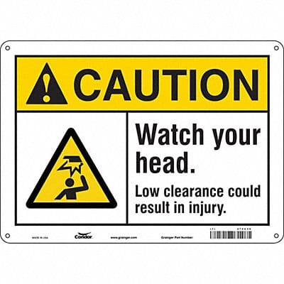 Safety Sign 10 inx14 in Polyethylene