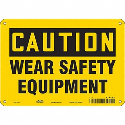 Safety Sign 7 in x 10 in Polyethylene