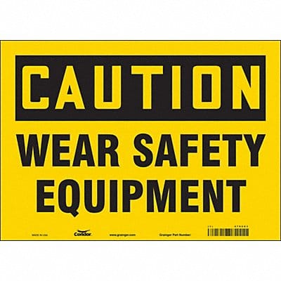 Safety Sign 10 in x 14 in Vinyl