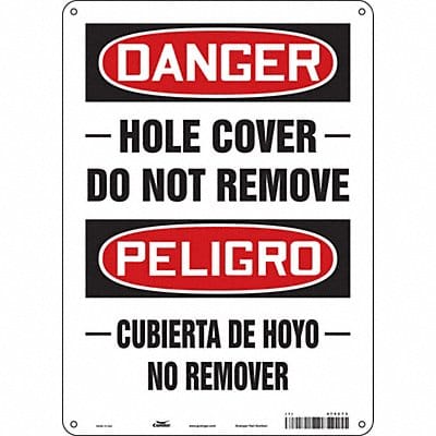 Safety Sign 14 in x 10 in Polyethylene
