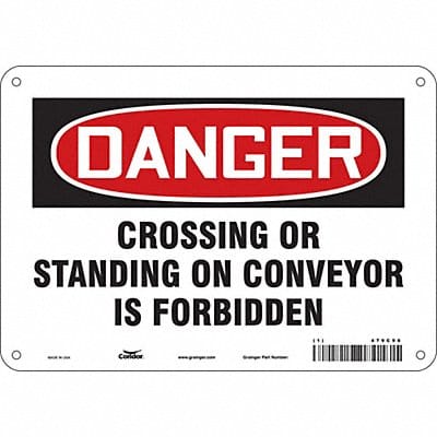 Safety Sign 7 in x 10 in Aluminum