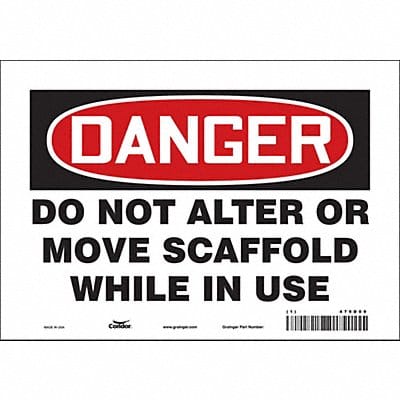 Safety Sign 7 in x 10 in Vinyl