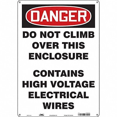 Safety Sign 20 in x 14 in Aluminum