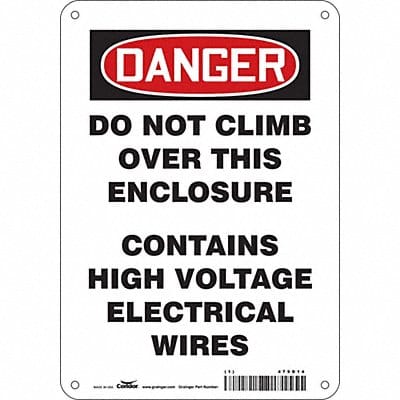 Safety Sign 10 in x 7 in Polyethylene