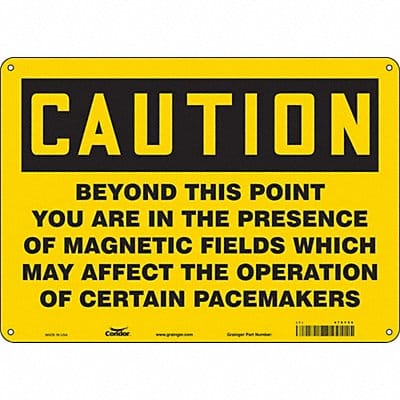 Safety Sign 10 in x 14 in Polyethylene