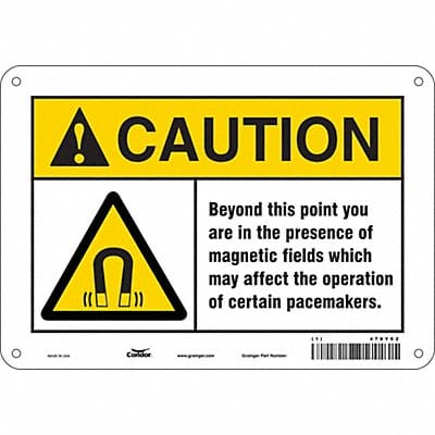 Safety Sign 7 inx10 in Polyethylene