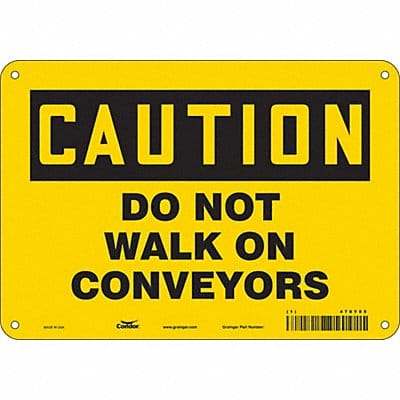 Safety Sign 7 in x 10 in Polyethylene