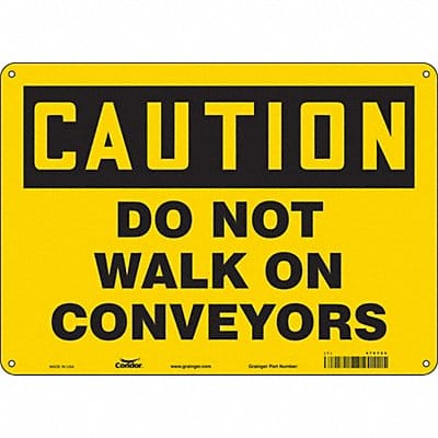 Safety Sign 10 inx14 in Polyethylene