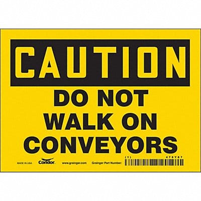 Safety Sign 5 in x 7 in Vinyl