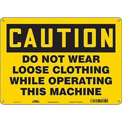 Safety Sign 10 in x 14 in Aluminum