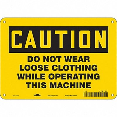 Safety Sign 7 in x 10 in Polyethylene