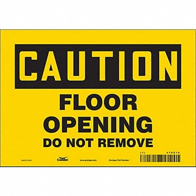 Safety Sign 7 in x 10 in Vinyl
