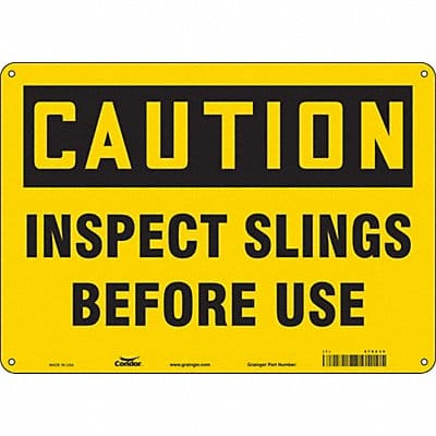 Safety Sign 10 in x 14 in Polyethylene