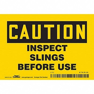 Safety Sign 3 1/2 inx5 in Vinyl