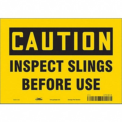 Safety Sign 7 in x 10 in Vinyl