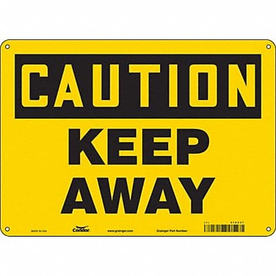 Safety Sign 10 in x 14 in Polyethylene