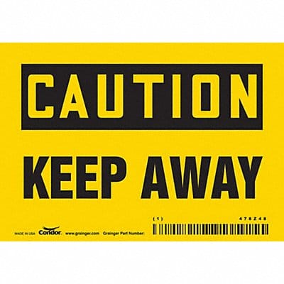 Safety Sign 3.5in x 5in Vinyl