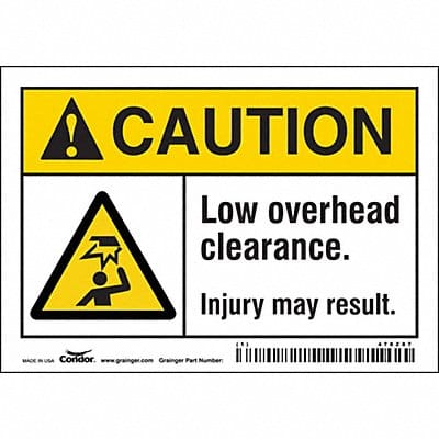 Safety Sign 3.5in x 5in Vinyl