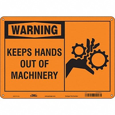 Safety Sign 10 in x 14 in Polyethylene