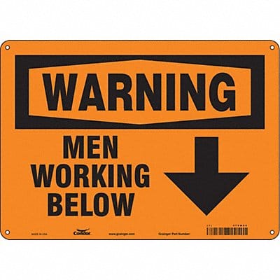 Safety Sign 10 in x 14 in Polyethylene
