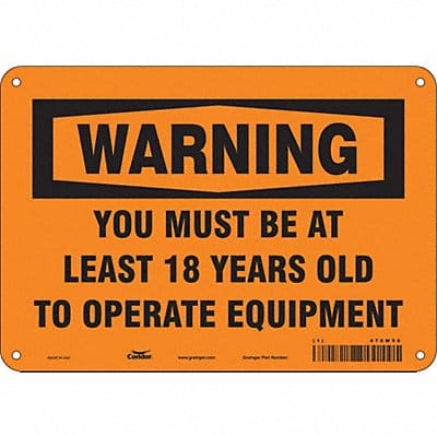 Safety Sign 7 in x 10 in Aluminum