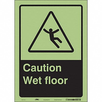 Safety Sign 14 in x 10 in Glow Vinyl