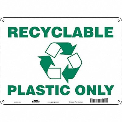 Safety Sign 10 in x 14 in Polyethylene