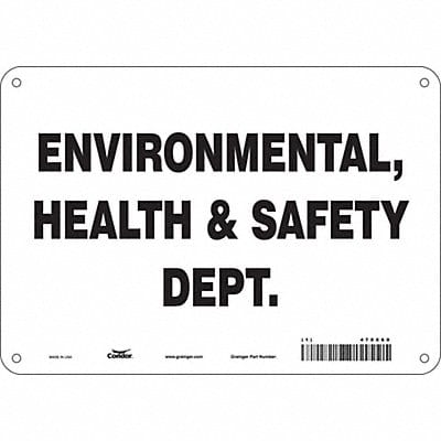 Safety Sign 7 in x 10 in Aluminum