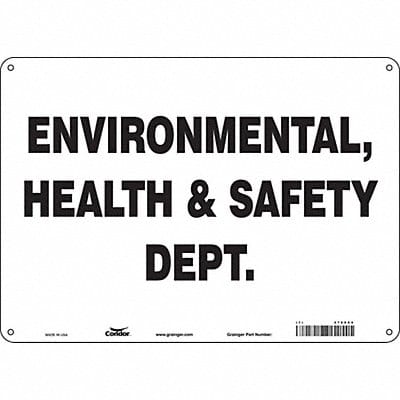 Safety Sign 10 in x 14 in Polyethylene