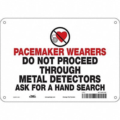 Safety Sign 7 in x 10 in Aluminum