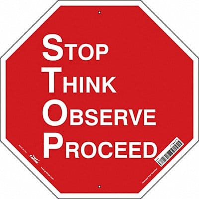 Safety Sign 24 in x 24 in Aluminum