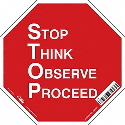 Safety Sign 18 inx18 in Vinyl
