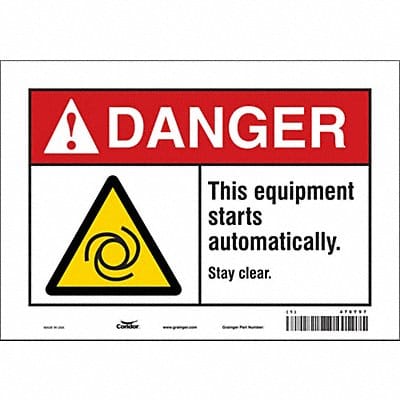 Safety Sign 7 in x 10 in Vinyl