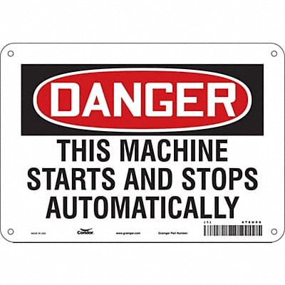 Safety Sign 7 in x 10 in Aluminum