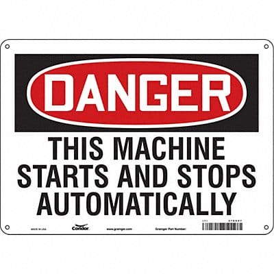 Safety Sign 10 in x 14 in Aluminum
