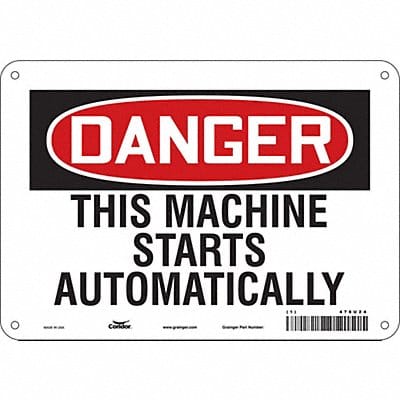 Safety Sign 7 in x 10 in Aluminum