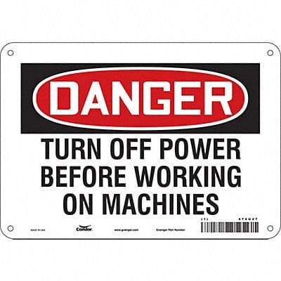 Safety Sign 7 in x 10 in Aluminum